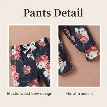 Baby Girl Clothes Long Sleeve Hoodie Sweatshirt Floral Pants with Headband Outfit Sets (Yellow&Floral, 18-24 Months)