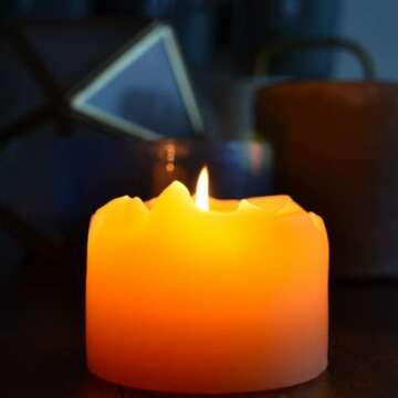 Bluecorn Beeswax 100% Pure Beeswax Pillar Candles | Natural Beeswax Candles, Unscented Yellow Candle...