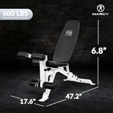 Marcy Adjustable Weight Bench for Home Workouts