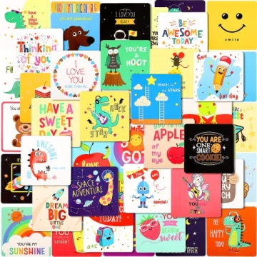 Teling 120 Pieces Lunch Box Notes for Kids - Cute and Inspirational Designs for Back to School Gifts