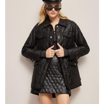 Stylish GYMAGINE Women’s Long Sleeve Quilted Puffer Jacket