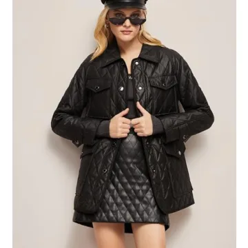 Stylish GYMAGINE Women’s Long Sleeve Quilted Puffer Jacket