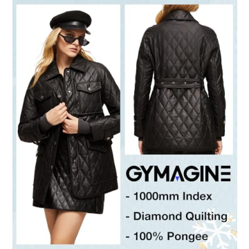 Stylish GYMAGINE Women’s Long Sleeve Quilted Puffer Jacket