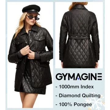 Stylish GYMAGINE Women’s Long Sleeve Quilted Puffer Jacket