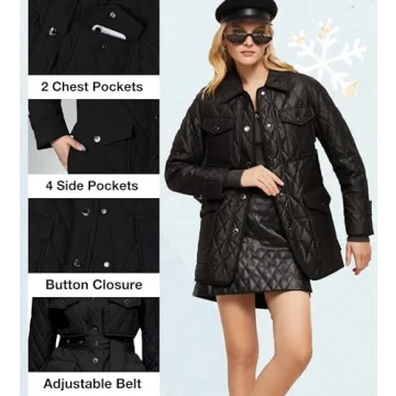 Stylish GYMAGINE Women’s Long Sleeve Quilted Puffer Jacket