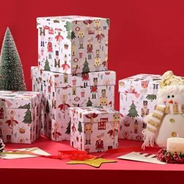 Elegant 5PCS Christmas Gift Boxes for Any Occasion