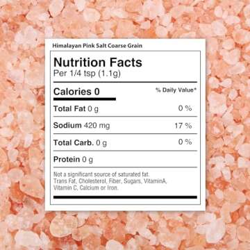 The Spice Lab Himalayan Salt - Coarse 1 Pound - Pink Himalayan Salt is Nutrient and Mineral Dense for Health - Gourmet Pure Crystal Kosher & Natural Certified