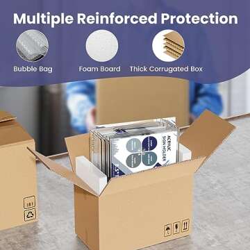 Goldwise Acrylic Sign Holder 8.5x11-6 Pack Clear Paper Holder with Vertical Slanted Back, Acrylic Menu Flyer Stand Frame for Office Desktop Restaurant Store Home