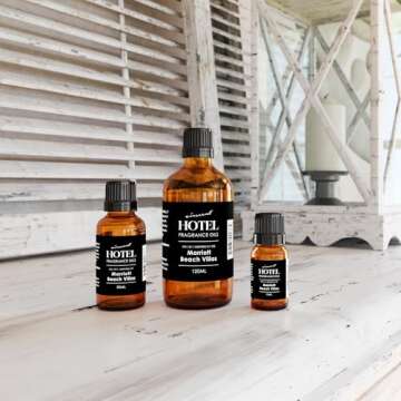 Hotel Diffuser Oil Inspired by The Marriott Beach Villas Hotel Scent - AirScent No. 1011 Fragrance Oil Blend - 30 mL, 1 fl oz Glass Bottle with Dropper Cap for Aromatherapy Diﬀusers and Humidifiers