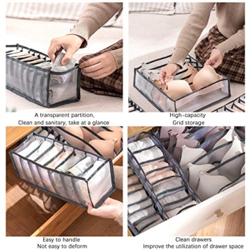 Butishop 6 Pcs Underwear Drawer Organizer Set for Clutter-Free Storage