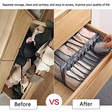 Butishop 6 Pcs Underwear Drawer Organizer Set for Clutter-Free Storage