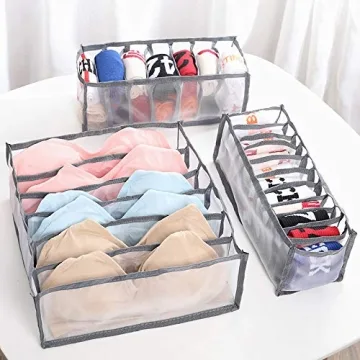 Butishop 6 Pcs Underwear Drawer Organizer Set for Clutter-Free Storage