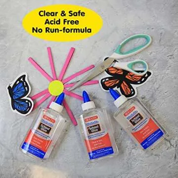 BAZIC Washable Clear School Glue 5 Oz. (147 mL), Liquid Clear Glues Adhesive, for Making Slime Art Crafts at School Home Office, 1-Pack