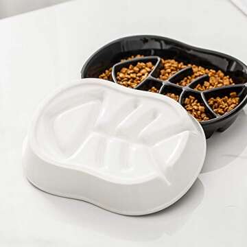 Slow Feeder Cat Bowl for Healthy Eating - Fun Design