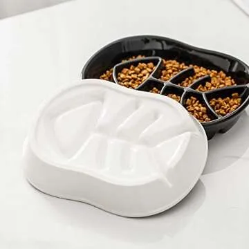 Slow Feeder Cat Bowl for Healthy Eating - Fun Design