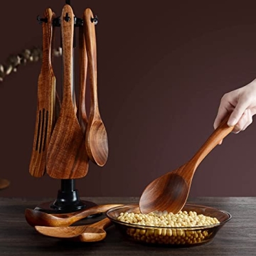 Natural Teak Wooden Cooking Utensils Set 12-Piece