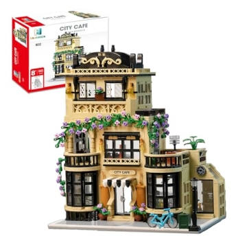 ENJBRICK Flowers City Coffee Shop Building Set - 1443 Pcs for Creative Minds
