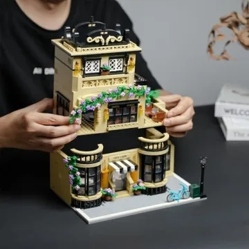 ENJBRICK Flowers City Coffee Shop Building Set 1443 Pcs