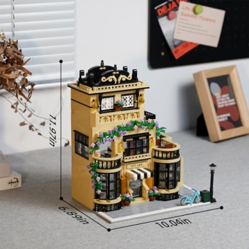 ENJBRICK Flowers City Coffee Shop Building Set 1443 Pcs