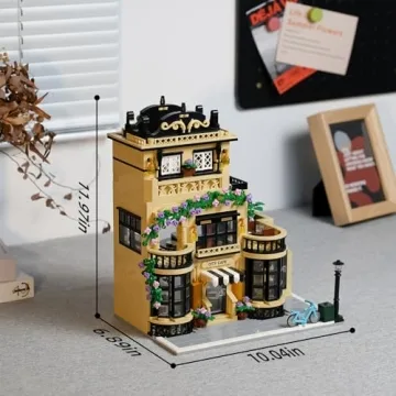 ENJBRICK Flowers City Coffee Shop Building Set 1443 Pcs