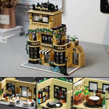 ENJBRICK Flowers City Coffee Shop Building Set 1443 Pcs