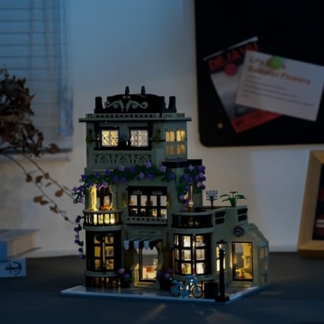ENJBRICK Flowers City Coffee Shop Building Set 1443 Pcs