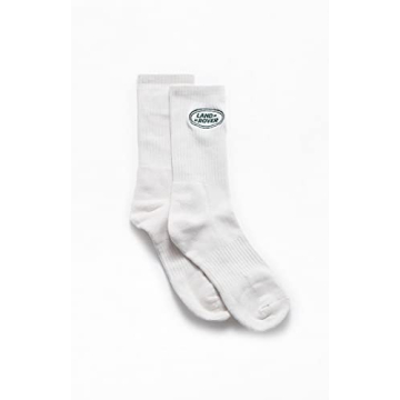Land Rover Men's Emblem Crew Socks - Ivory Quality Style