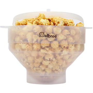 The Original Salbree Collapsible Silicone Microwave Popcorn Popper Maker, Microwavable Bowl Holds 16...