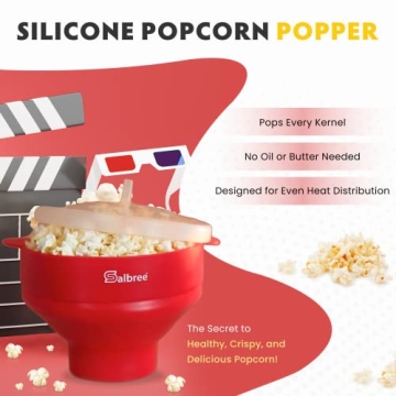 The Best Salbree Collapsible Silicone Microwave Popcorn Popper
