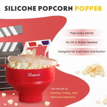 The Best Salbree Collapsible Silicone Microwave Popcorn Popper