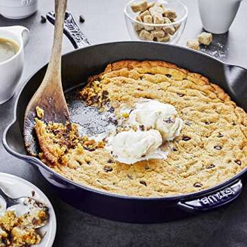 Staub Cast Iron 12-inch Fry Pan - Dark Blue, Made in France