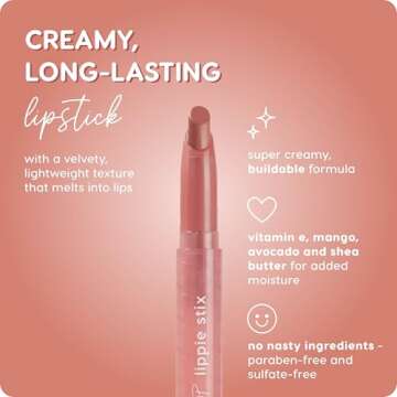 Colourpop Lippie Stix - Long-Lasting Matte Lipstick Formulated with Vitamin E & Shea Butter for All Day Moisture - Richly Pigmented Pink Nude Lipstick - Paraben and Sulfate Free - Oh Snap (0.4 oz)