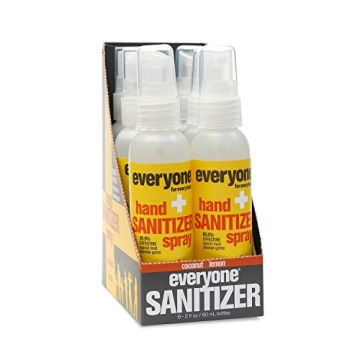 Everyone Hand Sanitizer Spray Coconut Lemon 2 oz 6 pack