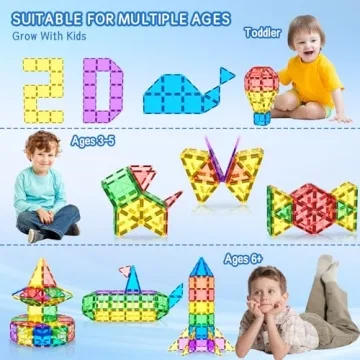 Magnetic Tiles Building Blocks for Creative Kids 3+ Years Old