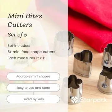 StarPack Home Vegetable Cutter Shapes - Fun Mini Cutters for Kids