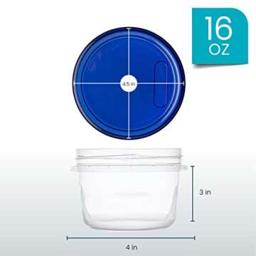 PLASTICPRO 16 oz Twist Top Deli Containers - Reusable Pack