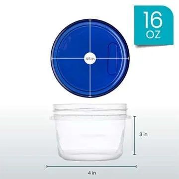 PLASTICPRO 16 oz Twist Top Deli Containers - Reusable Pack