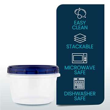 PLASTICPRO 16 oz Twist Top Deli Containers - Reusable Pack