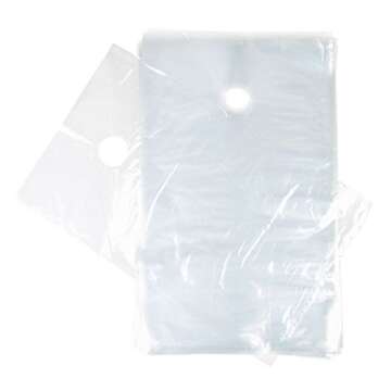 ClearBags LDPE Clear Door Knob Bags, 9x12, Clear, 100 Pack, Door Hanger Clear Bag with Cut Out Hole for Hanging School Supplies, Business Flyer, Newspaper, Merchandise, Magazine Hangers, DK2A