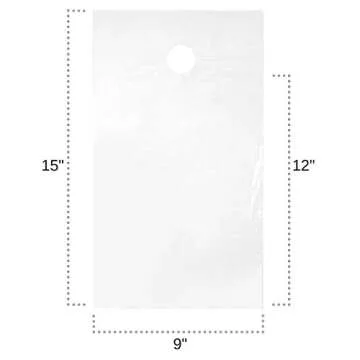 ClearBags LDPE Clear Door Knob Bags, 9x12, Clear, 100 Pack, Door Hanger Clear Bag with Cut Out Hole for Hanging School Supplies, Business Flyer, Newspaper, Merchandise, Magazine Hangers, DK2A