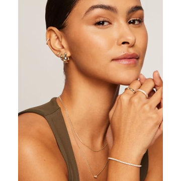 Stylish PAVOI Chunky Huggie Earrings with Multi-Colored Zirconia