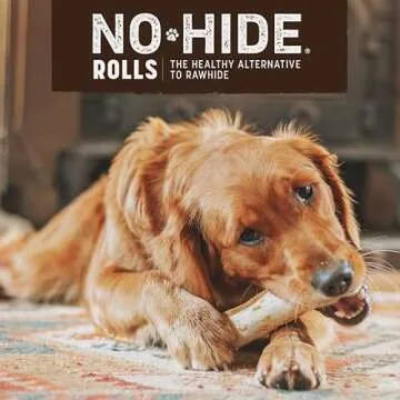 Earth Animal No Hide Medium Chicken Flavored Natural Rawhide Free Dog Chews Long Lasting Chew Sticks | Treats for Large Dogs | Great for Aggressive Chewers (1 Pack)