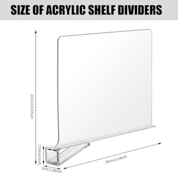 Boao 8 Pcs Acrylic Shelf Dividers for Easy Organization