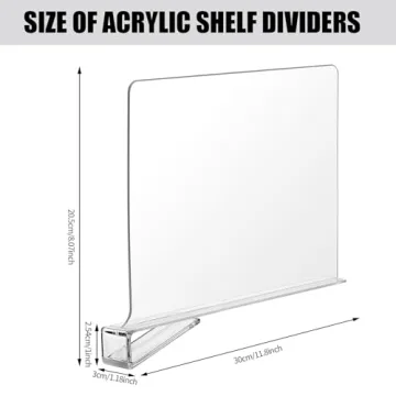 Boao 8 Pcs Acrylic Shelf Dividers for Easy Organization