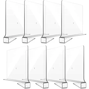 Boao 8 Pcs Acrylic Shelf Dividers for Easy Organization