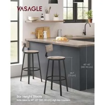 Stylish VASAGLE Bar Stools Set of 2 for Your Home