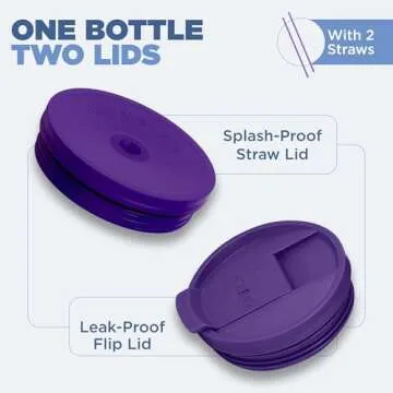 IRON FLASK Co-Pilot Insulated Mug w/Straw & Flip Cap Lids - Cup Holder Bottle for Hot, Cold Drink - Leak-Proof - Water, Coffee Portable Travel Mug - Sand, 40 Oz