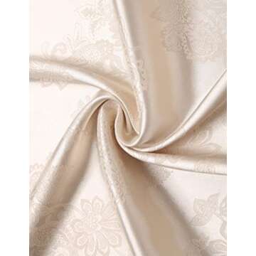 Zeagoo Silk Skirts for Women Jacquard Midi High Waist Skirt Elegant Satin Skirts