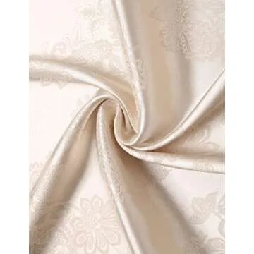 Zeagoo Silk Skirts for Women Jacquard Midi High Waist Skirt Elegant Satin Skirts