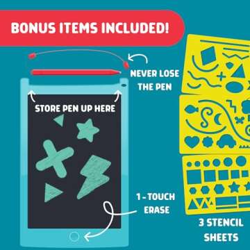 Chuckle & Roar - Scribble Glow - LCD Doodle Board - Creative Mess Free Drawing Pad - Fun and Engagin...